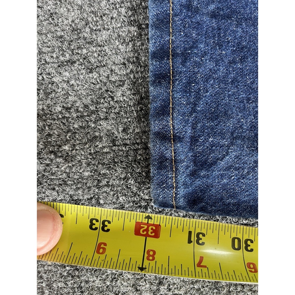 Wrangler Cowboy Cut Regular Fit Straight Dark Wash Blue Denim Jeans 5-Pocket - Picture 4 of 7
